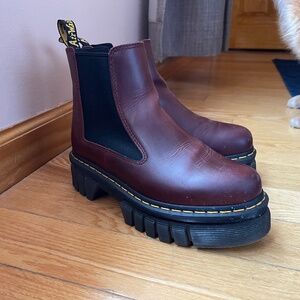 Dr. Martens AUDRICK Leather Platform Chelsea Boot, Size 8, Charro Color